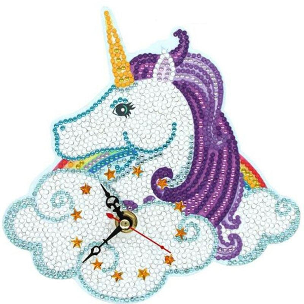 Mosaic Unicorn Clock